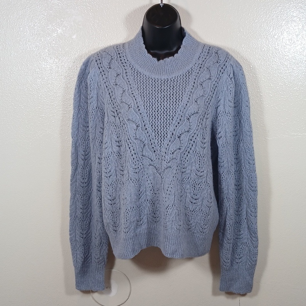 Veronica Beard Makani Pointelle Knit Sweater Large - Picture 2 of 11